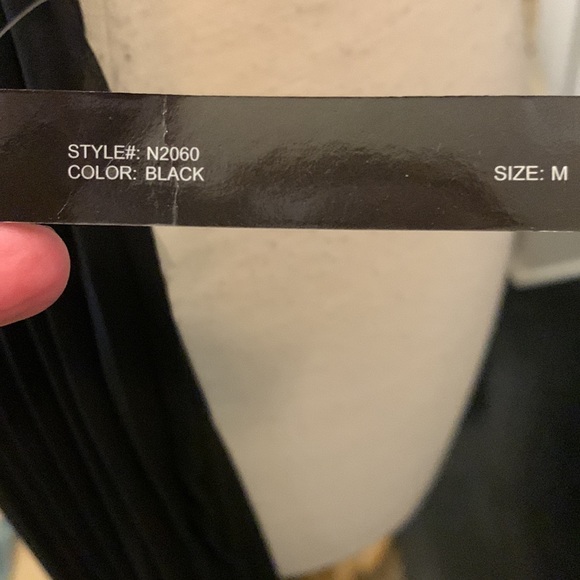 NWT “Addison Evenings” blk chiffon lined pleated evening palazzo pants. - Picture 5 of 6